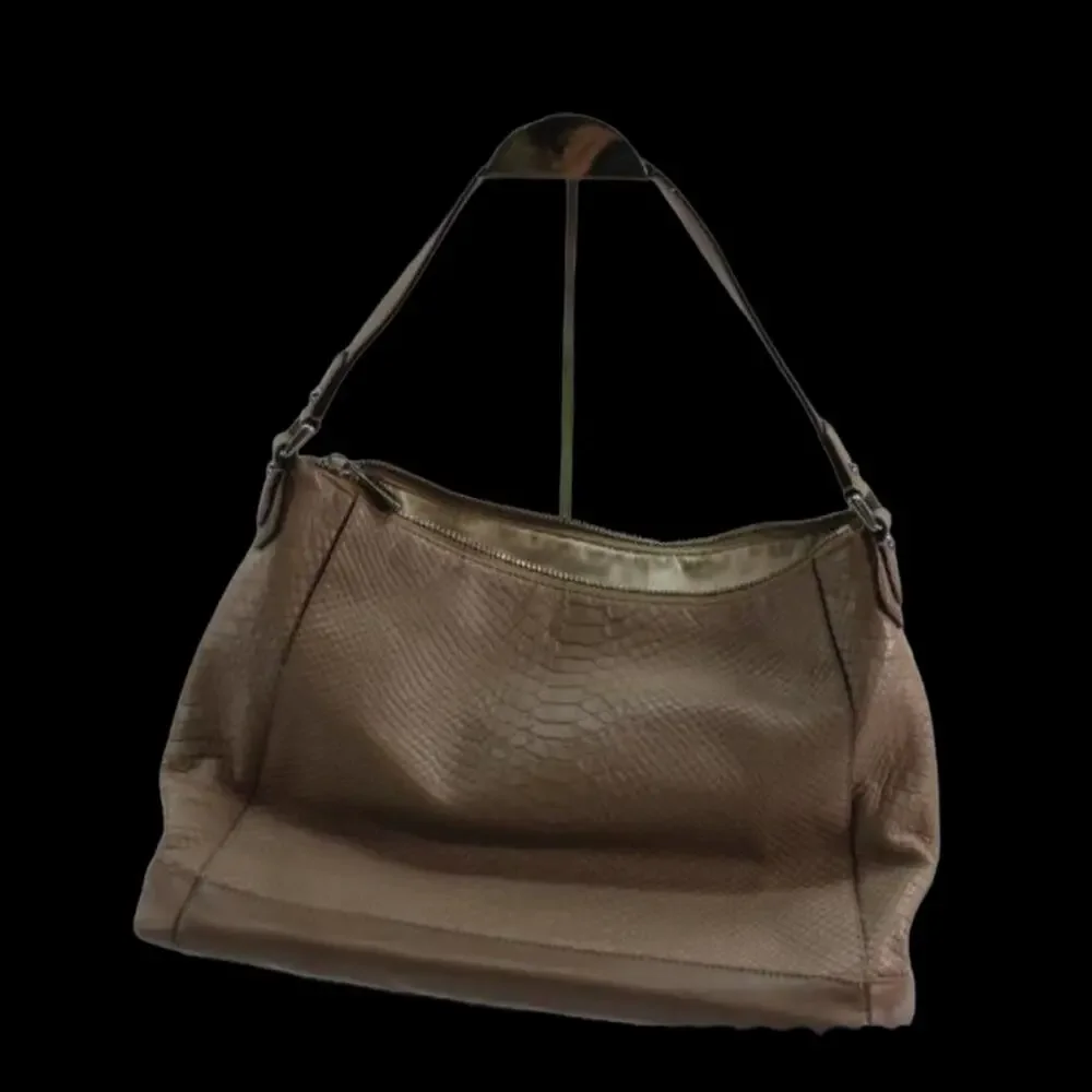 COACH GUC CHARLIE PYTHON LEATHER HOBO BAG